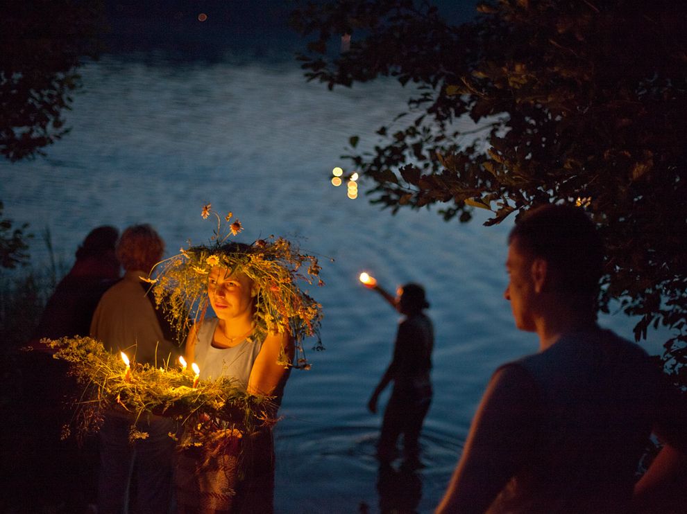 Picture of a Midsummer Night celebration in Russia