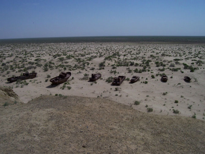 Стремительное высыхание Аральского моря