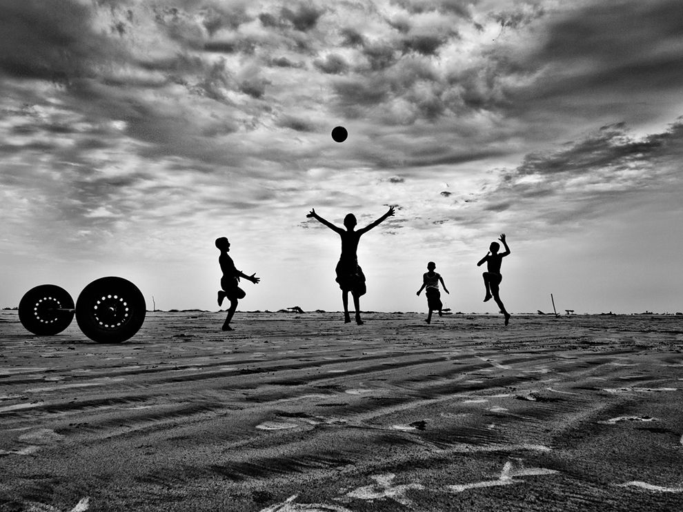 Photo: Children playing with a ball